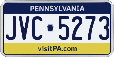 PA license plate JVC5273