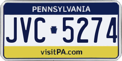 PA license plate JVC5274