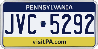 PA license plate JVC5292