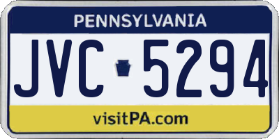PA license plate JVC5294