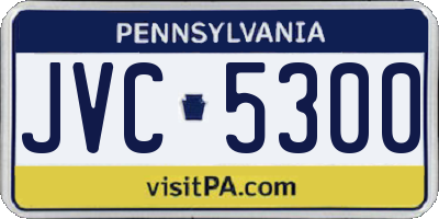 PA license plate JVC5300