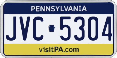 PA license plate JVC5304