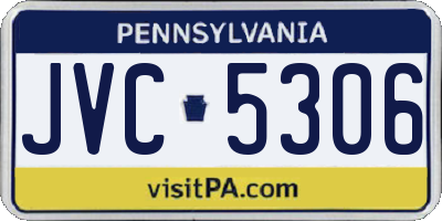 PA license plate JVC5306
