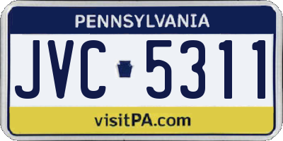PA license plate JVC5311