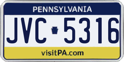 PA license plate JVC5316