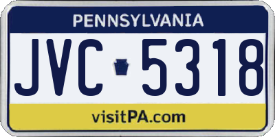 PA license plate JVC5318