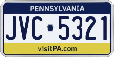 PA license plate JVC5321