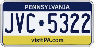 PA license plate JVC5322