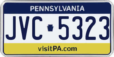 PA license plate JVC5323