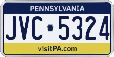 PA license plate JVC5324