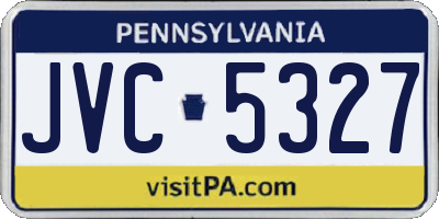 PA license plate JVC5327