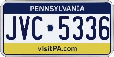 PA license plate JVC5336