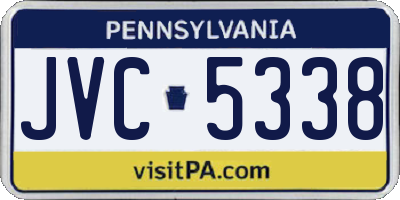PA license plate JVC5338