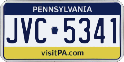 PA license plate JVC5341