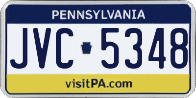 PA license plate JVC5348