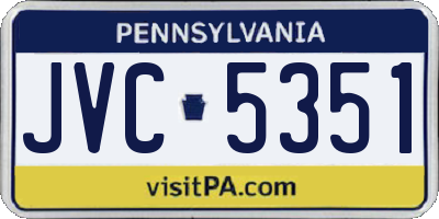 PA license plate JVC5351