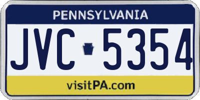 PA license plate JVC5354