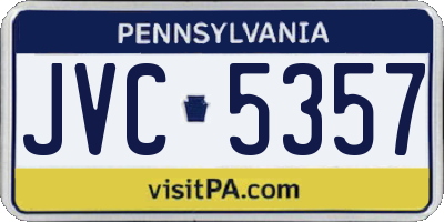 PA license plate JVC5357