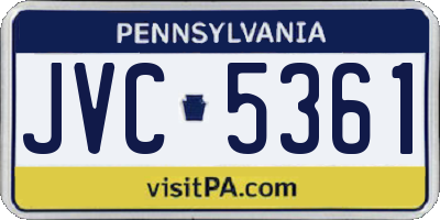 PA license plate JVC5361