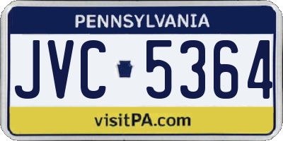 PA license plate JVC5364