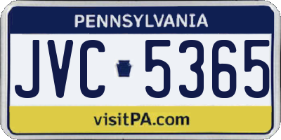 PA license plate JVC5365