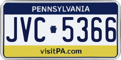 PA license plate JVC5366