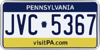 PA license plate JVC5367