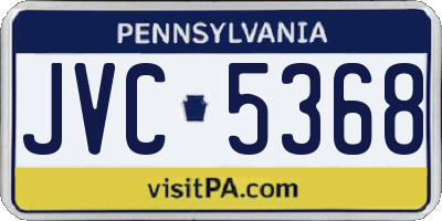 PA license plate JVC5368