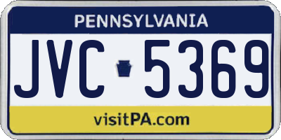 PA license plate JVC5369