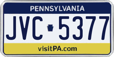 PA license plate JVC5377