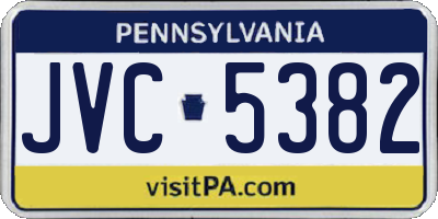 PA license plate JVC5382