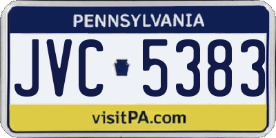PA license plate JVC5383