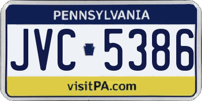 PA license plate JVC5386