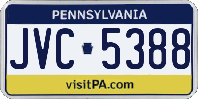 PA license plate JVC5388