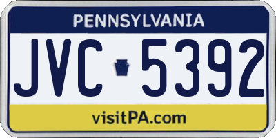 PA license plate JVC5392