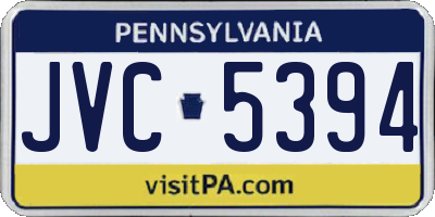 PA license plate JVC5394