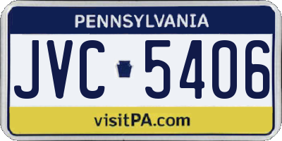 PA license plate JVC5406