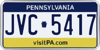 PA license plate JVC5417
