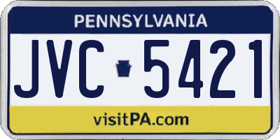 PA license plate JVC5421