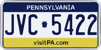 PA license plate JVC5422