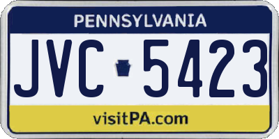 PA license plate JVC5423