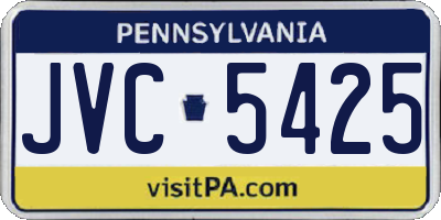 PA license plate JVC5425