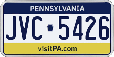 PA license plate JVC5426