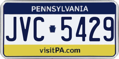 PA license plate JVC5429