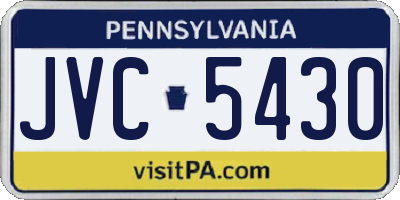 PA license plate JVC5430