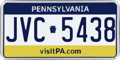 PA license plate JVC5438