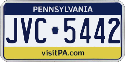 PA license plate JVC5442