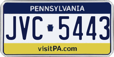 PA license plate JVC5443