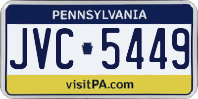 PA license plate JVC5449