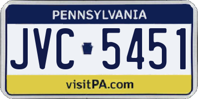 PA license plate JVC5451